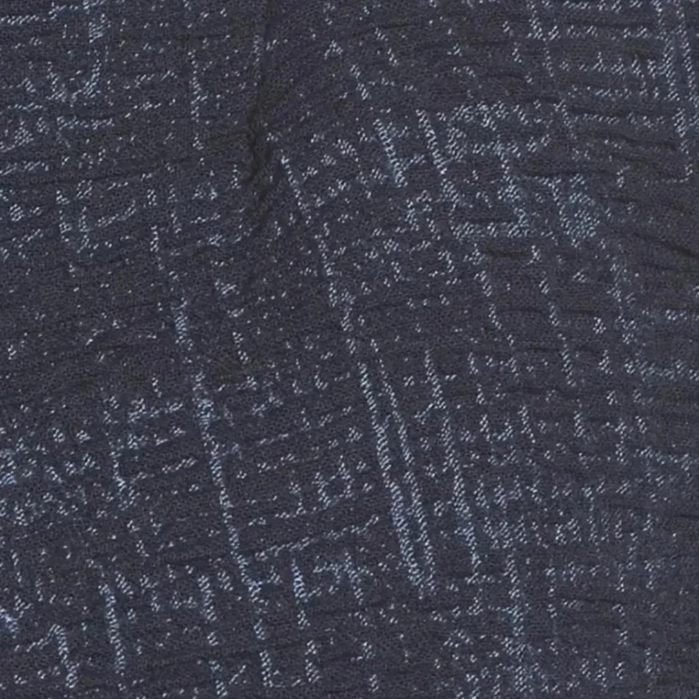 Eileen Fisher Crosshatch Cotton Tencel Stretch Navy Jacket Size Medium M EUC - Picture 5 of 10